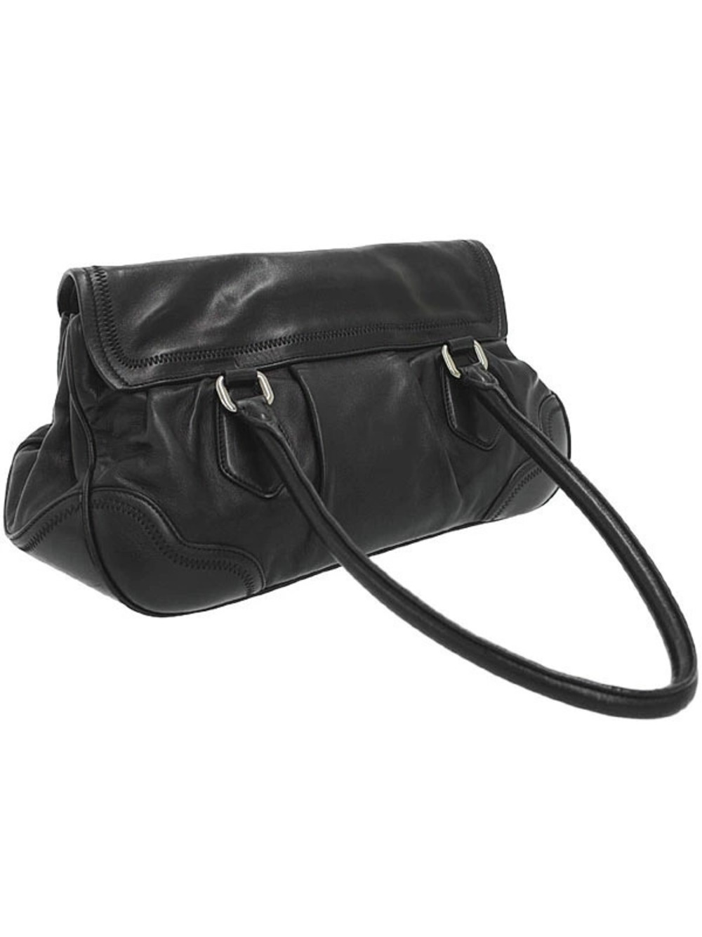 Prada shoulder bag leather black Nappa Easy
